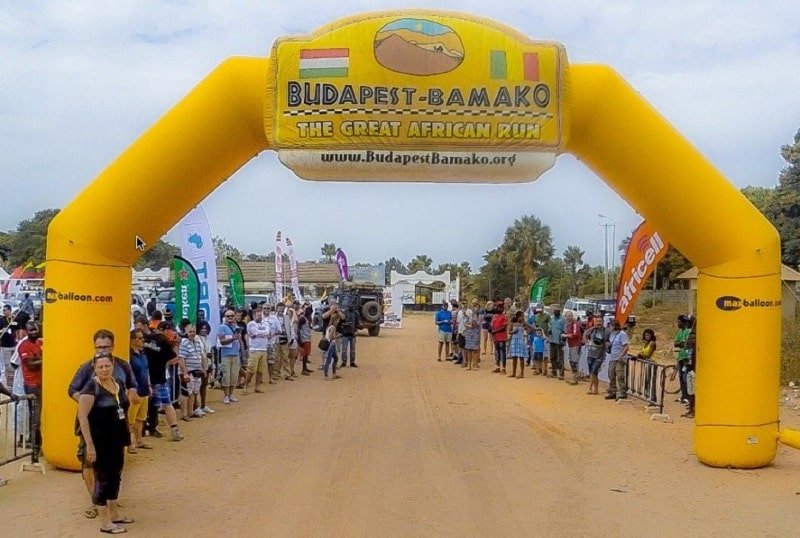 Overlandsite approaching the finish line of the Budapest Bamako Rally