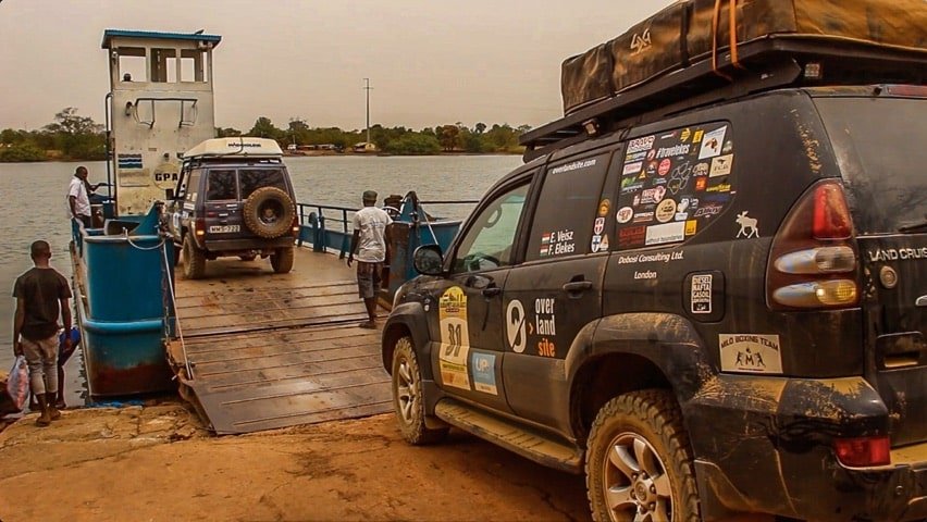 Overlanding in The Gambia - Ferry crossing