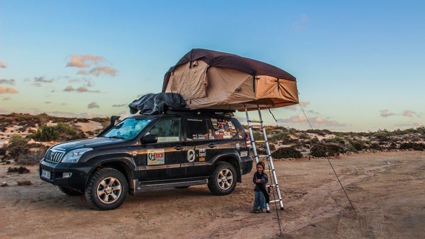 overlanding in africa with a rooftop tent