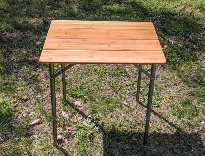 camping table with adjustable height