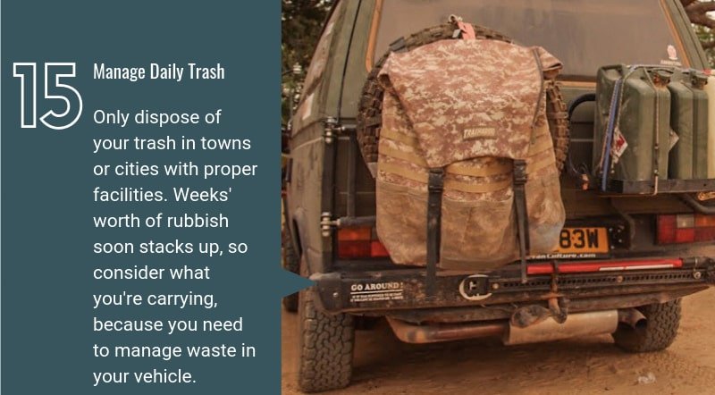 eco friendly overlanding trash managementtrash