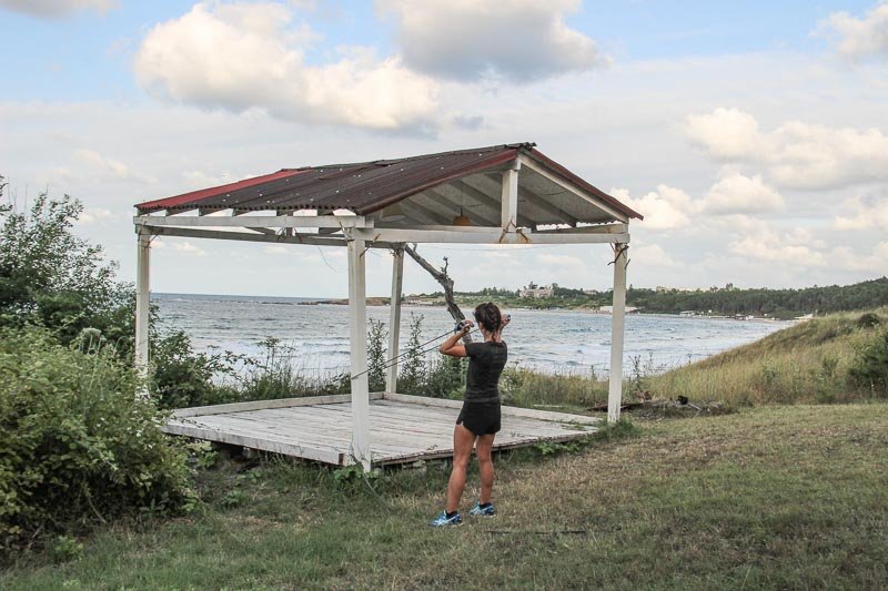 how to exercise while camping