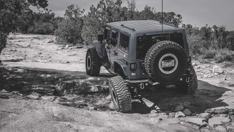 off-roading Jeep