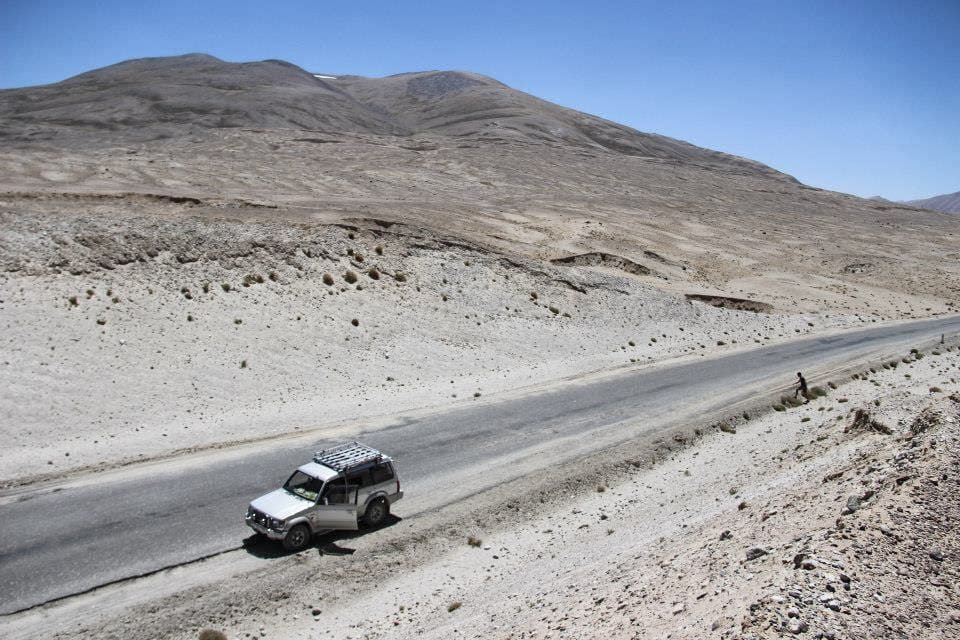 stop on Pamir Highway trip