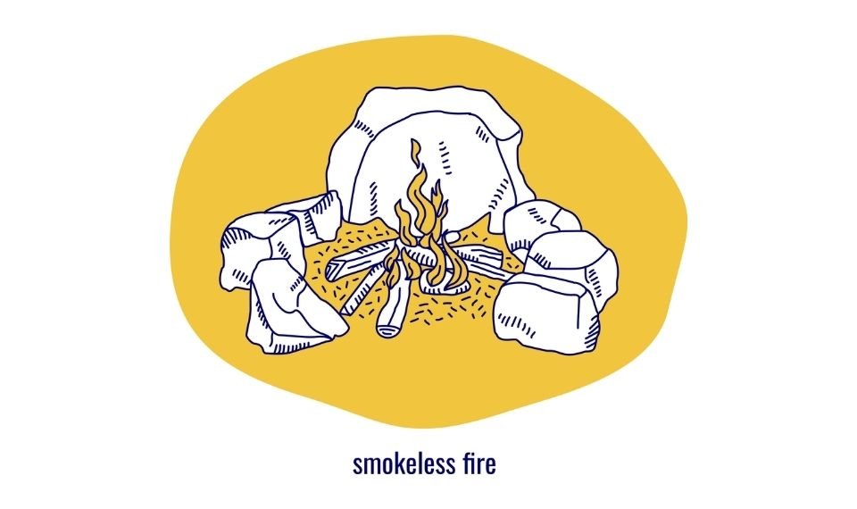 how to build a smokeless fire