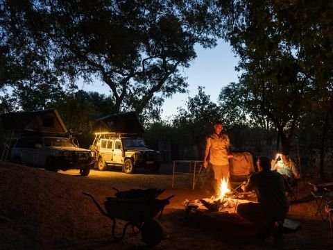 Camp in Botswana2