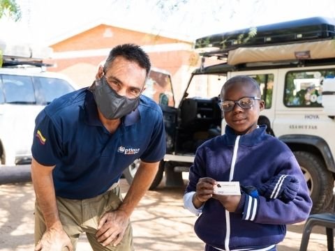 Overlanding with a purpose vision testing in Botswana