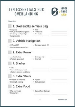 Download: Ten Essentials for Overlanding